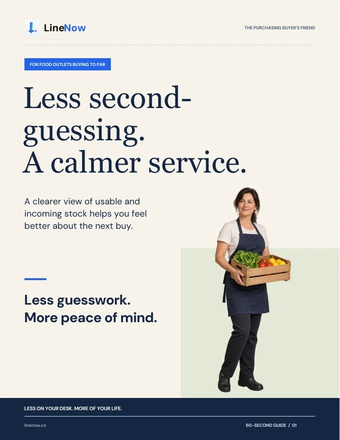 Cover of Less second-guessing. A calmer service.